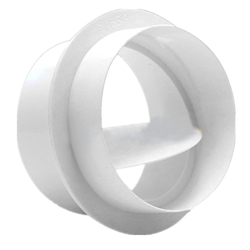 Ventilation fan for bathroom use featuring Yuba system and anti-backflow check valve