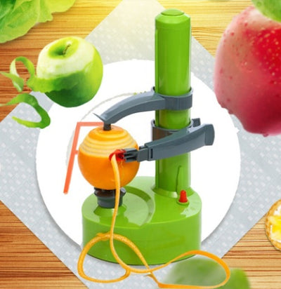 Peel, slice, and chop in one easy step with this electric peeler. This kitchen gadget makes prepping fruits and vegetables faster and more efficient for all your cooking needs.