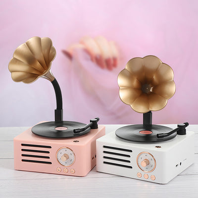 Classic design portable sound system with 3D stereo and wireless Bluetooth technology for clear audio