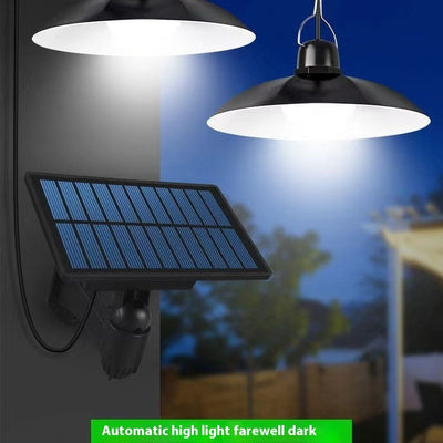 Waterproof solar garden lamp with split design, suitable for camping tents and outdoor events